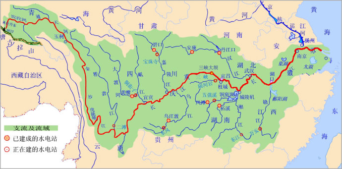 长江流经哪几个省份顺序，长江流经哪几个省份记忆口诀？插图